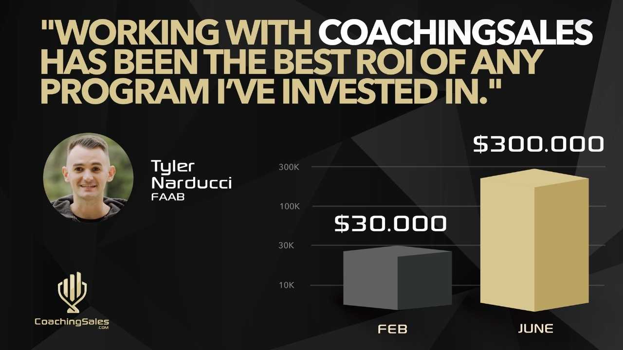 tyler narducci of done-for-you agency program says coaching sales was the best roi of any program he's invested in